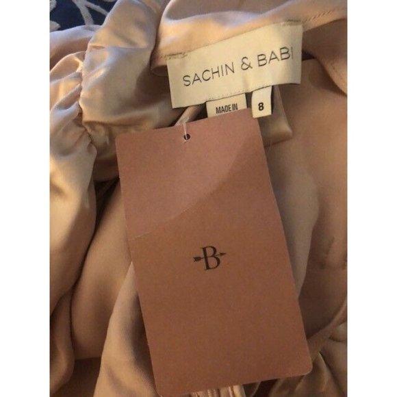 NWT $400 SACHIN & BABI BHLDN COWL NECK & COWL BACK WINTER SLIP DRESS SIZE 8 - Picture 7 of 7